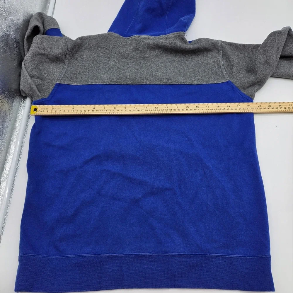 Nike NFL New England Patriots Pat Patriot Hoodie Blue Grey Mens Large Colorblock